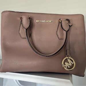 Michael Kors Light Pink Tote with Gold Accents